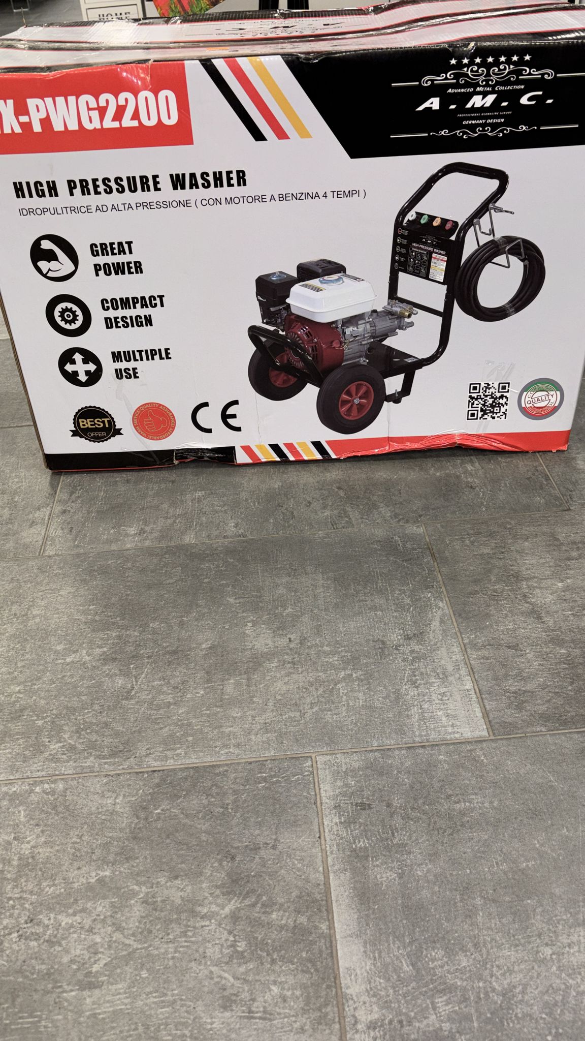 Idropulotrice ad alta pressione con motore a benzina 4 tempi