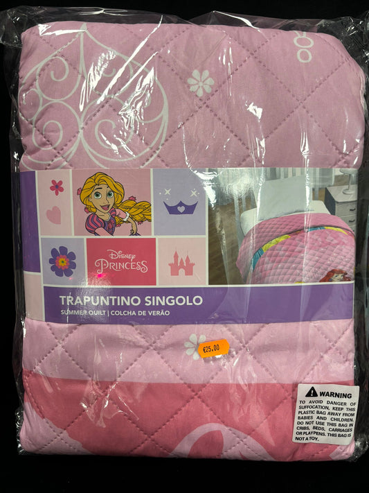 DISNEY PRINCESS - TRAPUNTINO SINGOLO 150x250 cm ROSA