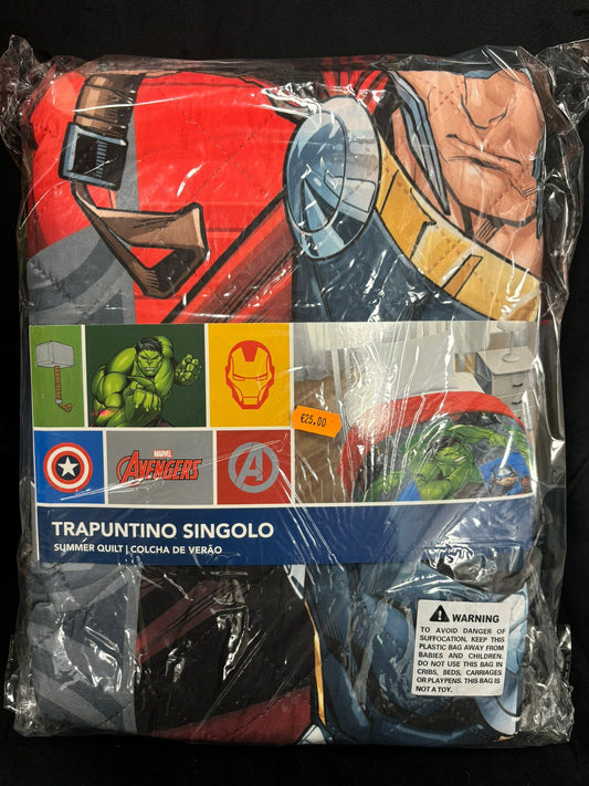 MARVEL AVENGERS - TRAPUNTINO SINGOLO 150x250 cm