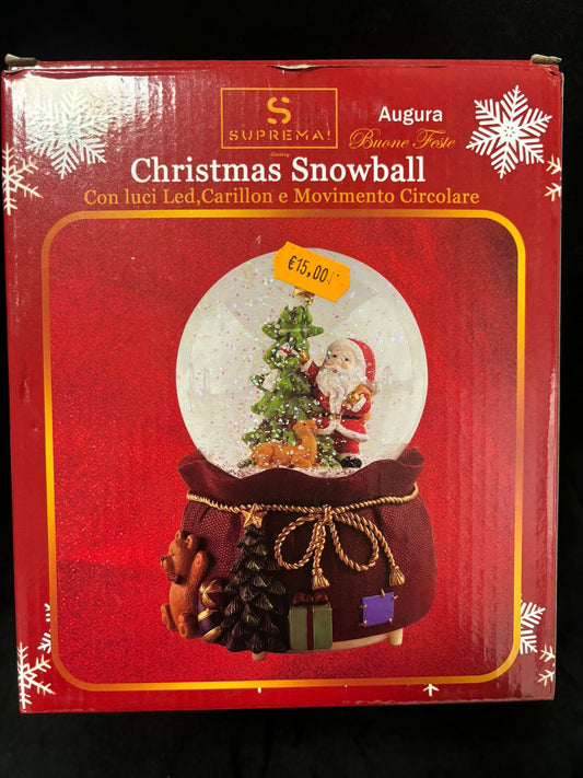 SUPREMA - PALLA NATALIZIA CON RIFINITURE E DETTAGLI EFFETTO NEVE