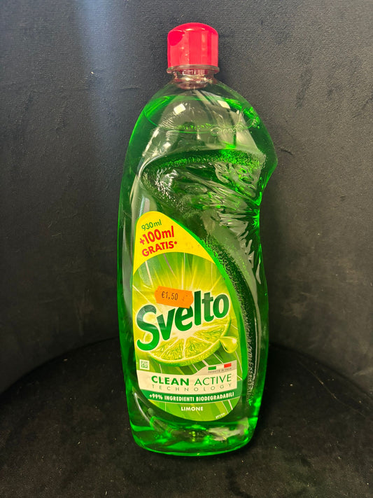 SVELTO - SAPONE LIQUIDO PER PIATTI AL LIMONE 1030 ml (930 ml + 100 ml GRATIS)