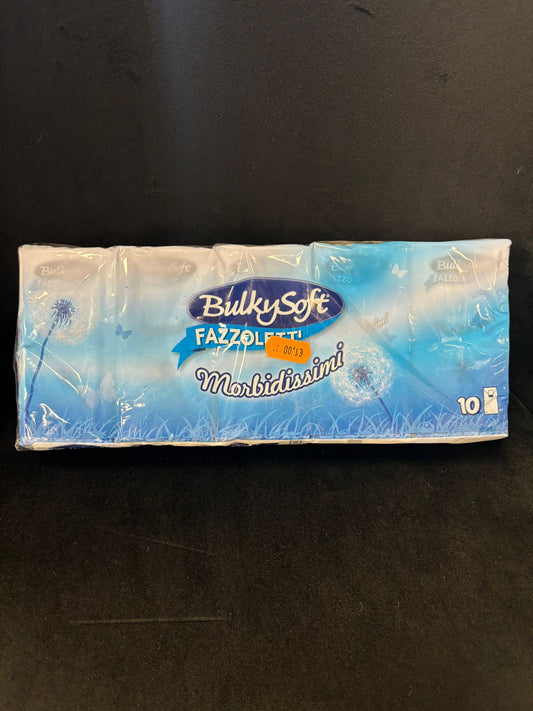 BULKYSOFT - 10 PACCHETTI FAZZOLETTI MORBIDISSIMI 3 VELI