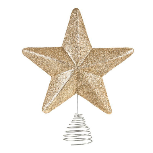 NATALUNA - PUNTALE ALBERO GLITTER 26 cm VARIE COLORAZIONI DISPONIBILI