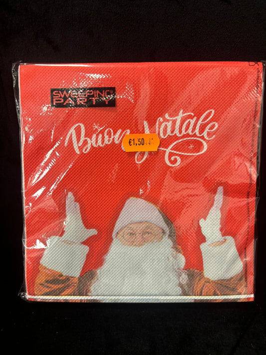 SWEEPING PARTY - 20 TOVAGLIOLI IN CARTA NATALIZI 100% PURA CELLULOSA