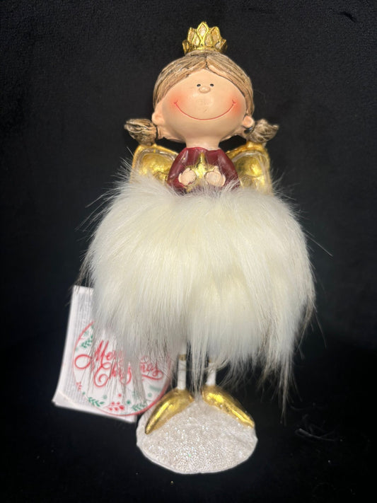 MERRY CHRISTMAS - ANGIOLETTO NATALIZIO IN CERAMICA 21 cm VARIE COLORAZIONI