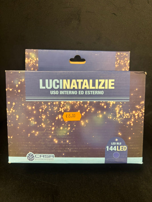 DFH CASA - LUCI NATALIZIE USO INTERNO E ESTERNO LED BLU 144 LED 3 M