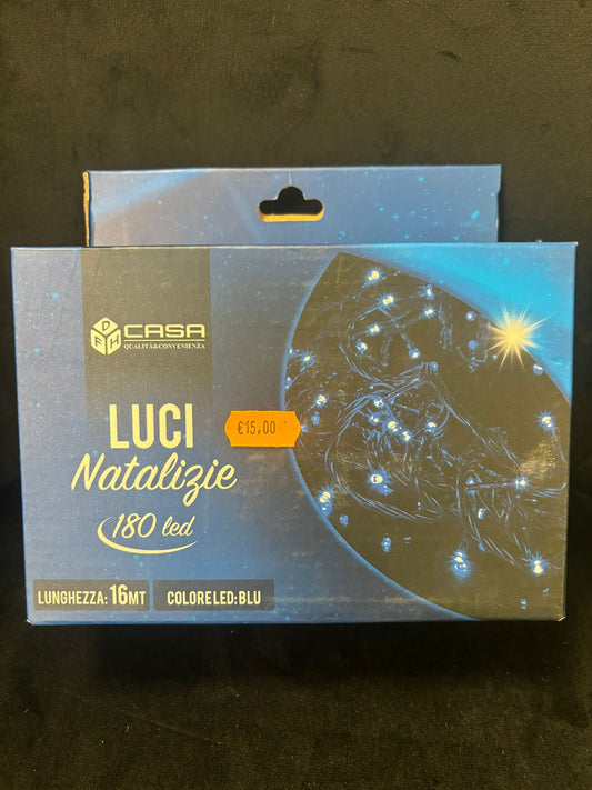 DFH CASA - LUCI NATALIZIE USO INTERNO E ESTERNO LED BLU 180 LED 16 M