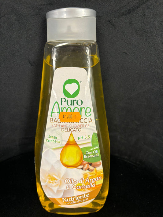 PURO AMORE - BAGNO DOCCIA DELICATO OLIO DI ARGAN E CAMELIA 750 ML