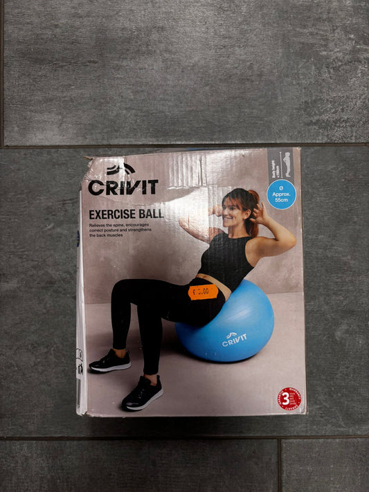 Palla da ginnastica da 55cm Allieva la colonna vertebrale, per una postura corretta e rafforza i muscoli posteriori, con protezione anti sfogo  Disponibile blu o nera