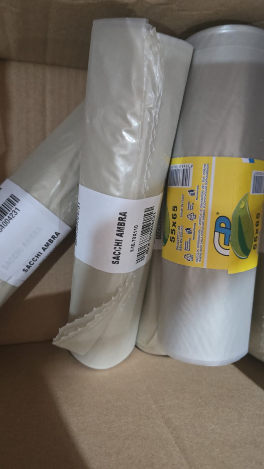 25 pacchi Sacchi spazzatura 70X110