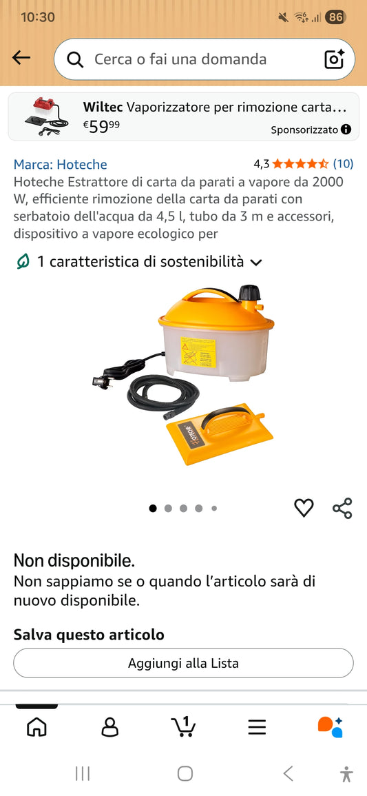 Vaporizzatore Rimuovi Carta da Parati 2000W Hoteche – Stripper a Vapore con Serbatoio 4,5L