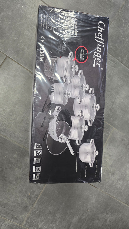 Set pentole 18 pezzi inox