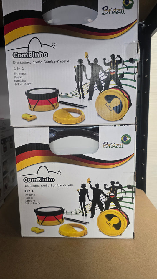 STOCK TAMBURELLI PER BAMBINI 3 IN 1.  30 PEZZI.