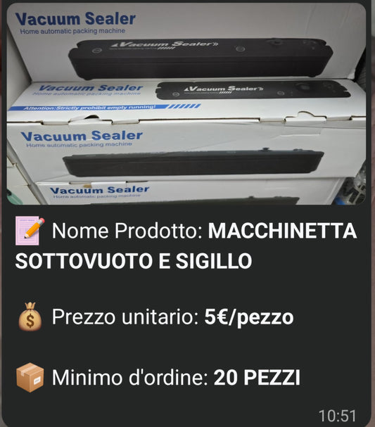 20 macchinette per  sottovuoto